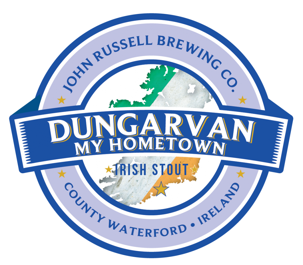 John Russell Brewing Co Label Dungarvan My Hometown Irish Stout